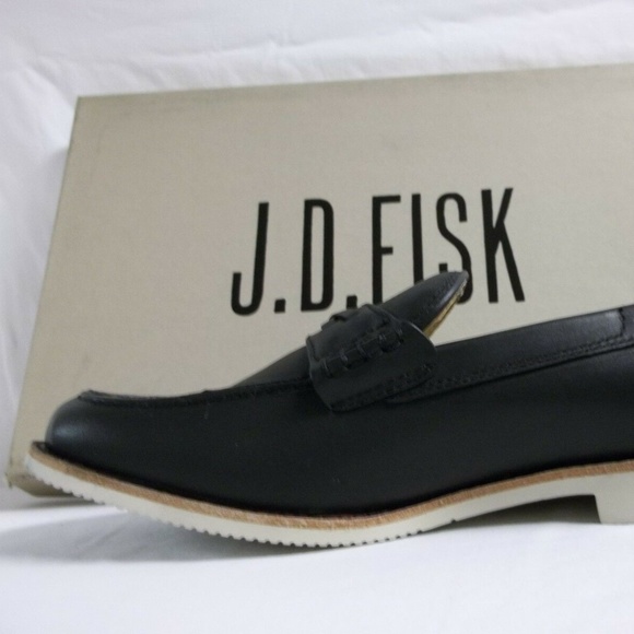 J.D. Fisk Scully Black Leather New Mens Loafers main image 4